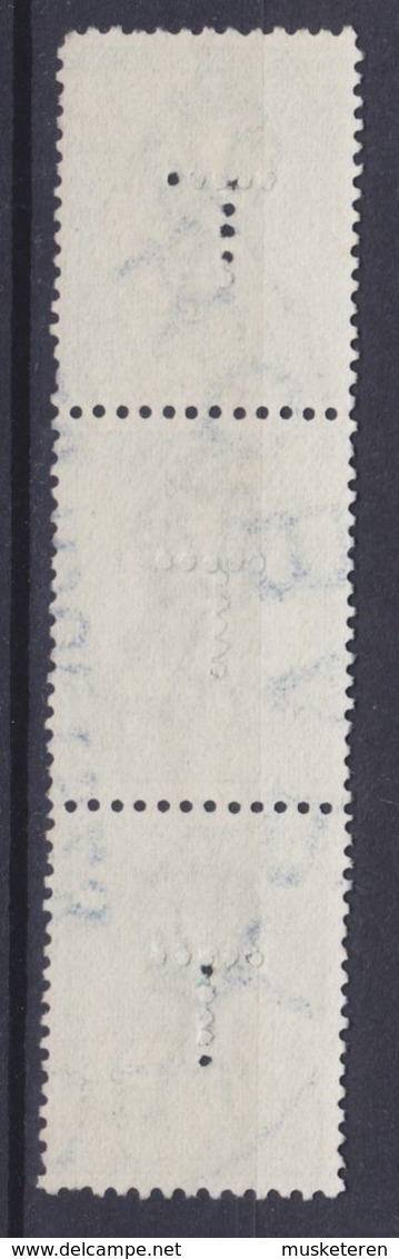 Australia Perfin Perforé Lochung 'T' Tasmania 1 Sh. Kangaroo 3-Stripe HOBART 1923 Purple Cds. !! (2 Scans) - Perforés