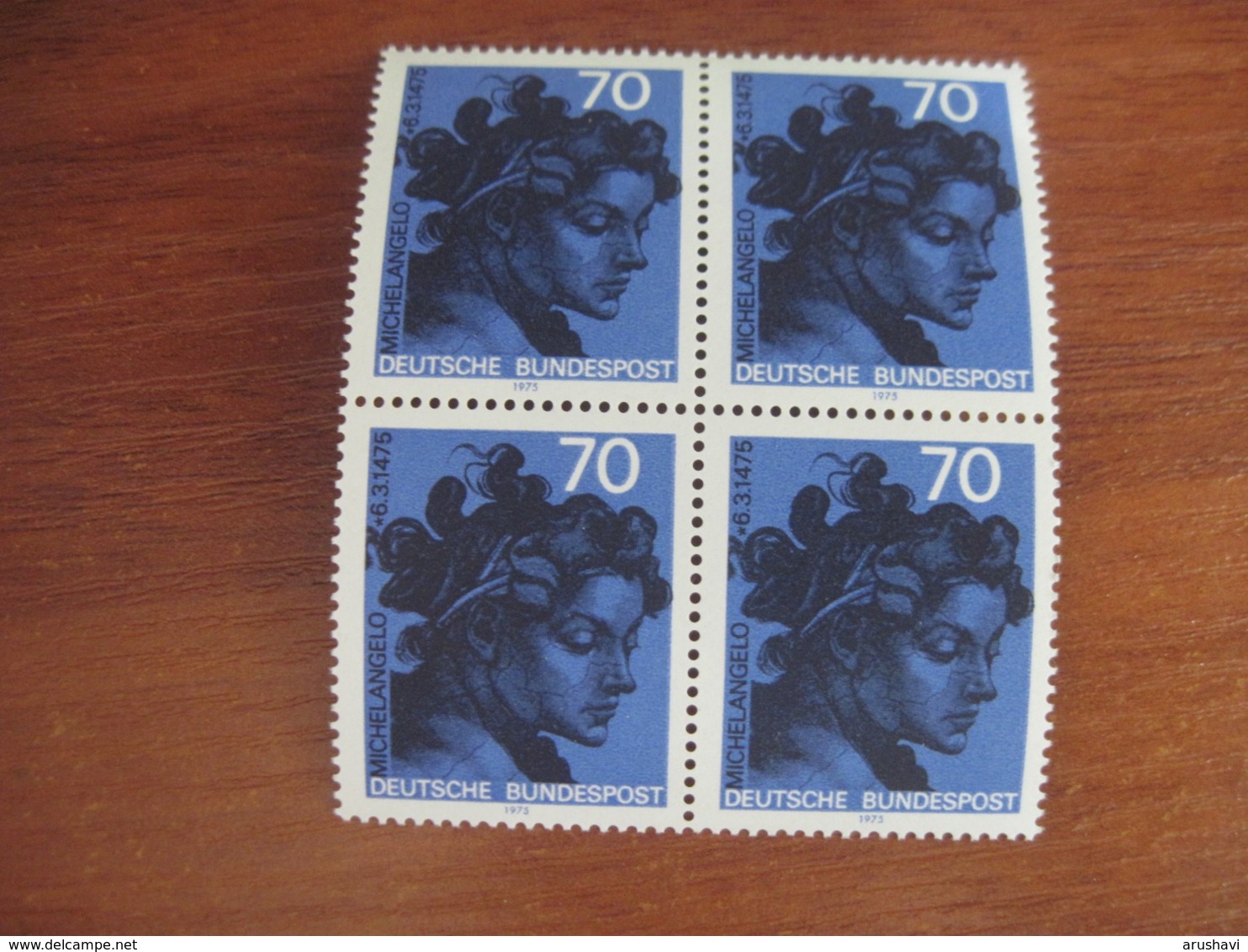 Germany 1975 Michelangelo Block 4 MNH - Unused Stamps