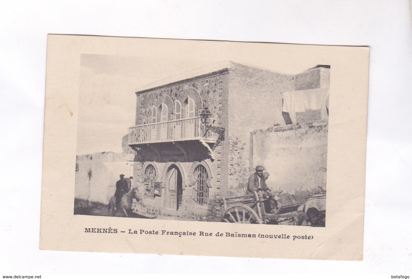 CPA MEKNES, LA POSTE FRANCAISE , RUE DE BAISMAN (nouvelle Poste) En 1916! - Meknes