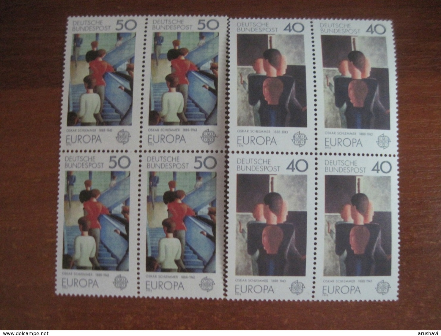 Germany 1975 Painting Of Oscar Schlemmer Europa CEPT Block 4 MNH - Unused Stamps