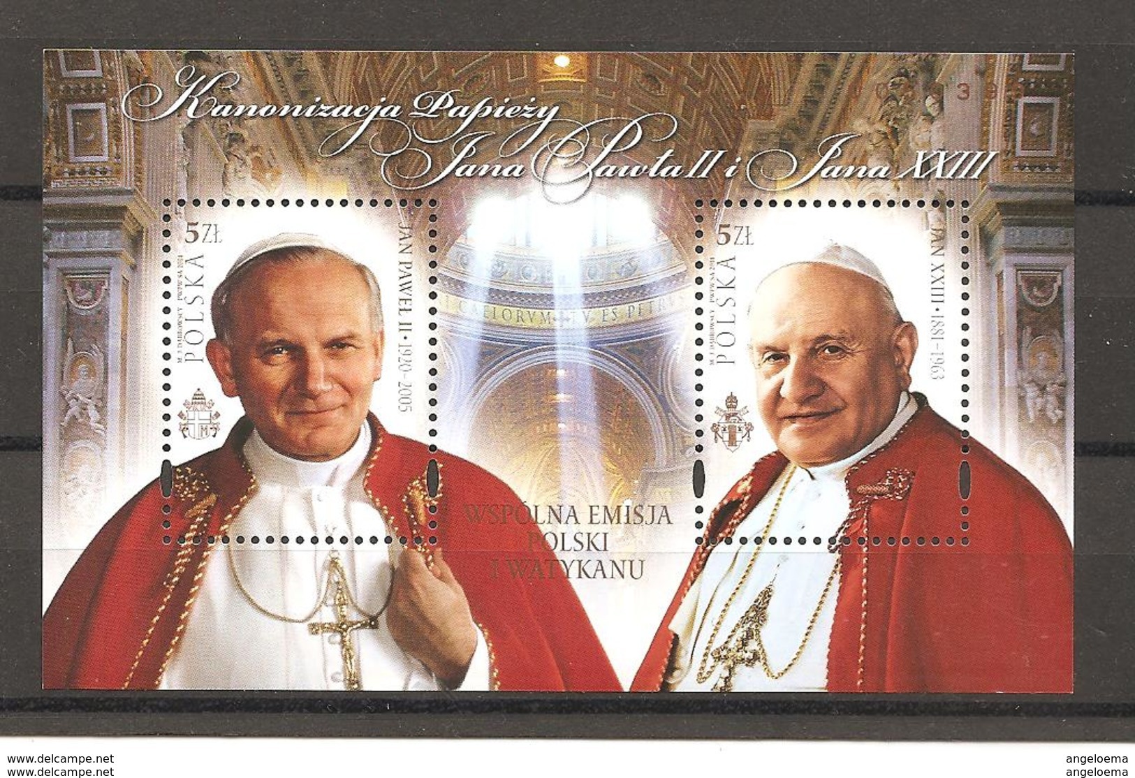 POLONIA - 2014 Canonizzazione Di Papa GIOVANNI XXIII E Papa GIOVANNI PAOLO II  Nuovo** MNH Papa Pope Papst Pape - Papas