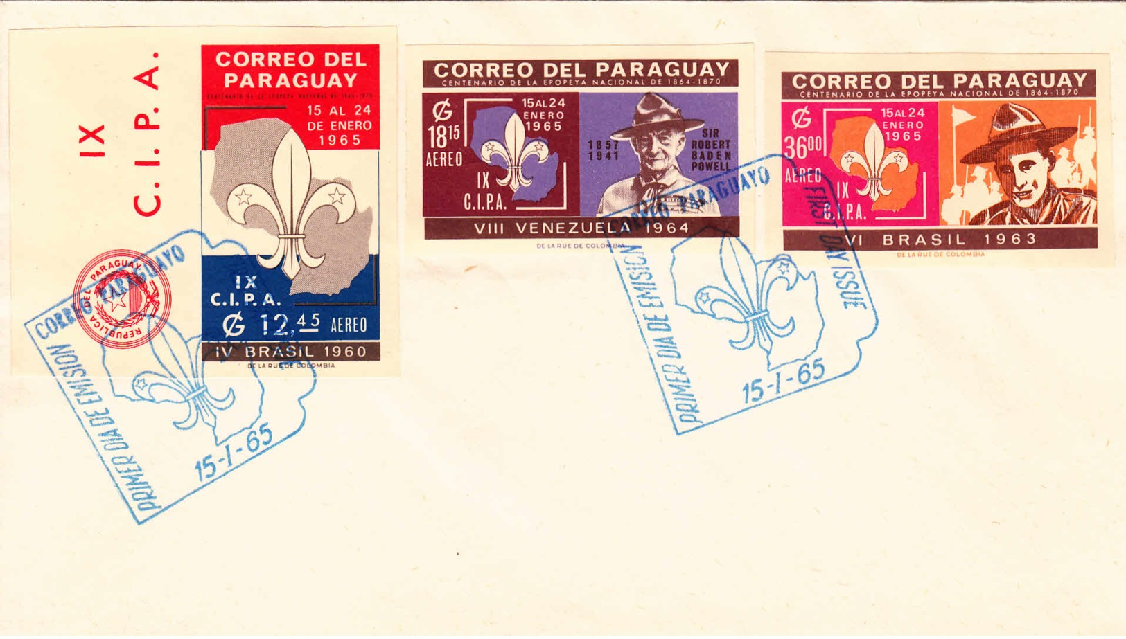 PARAGUAY - 1965 - FDC - 9è Rallye Scout D'Assomption - Covers & Documents