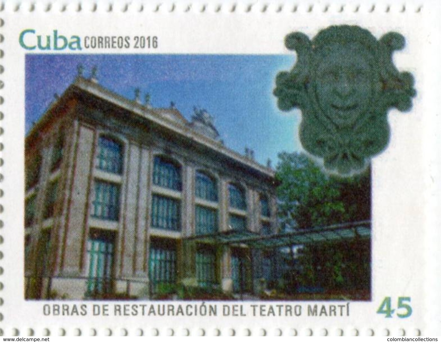 Lote CU2016-29, Cuba, 2016, Sello, Stamp, Obras De Restauracion Del Teatro Marti, 3 V, Theater - Otros & Sin Clasificación