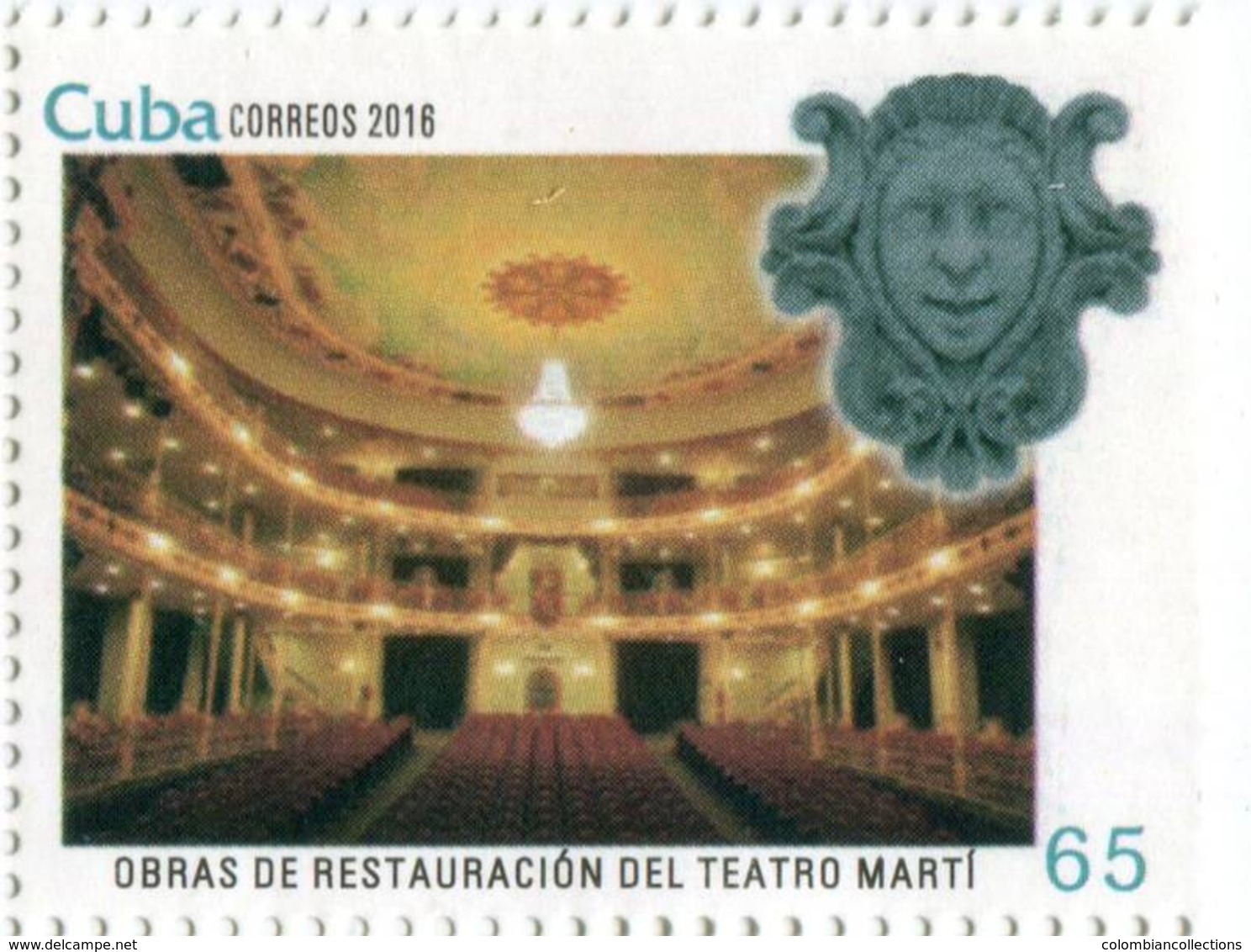 Lote CU2016-29, Cuba, 2016, Sello, Stamp, Obras De Restauracion Del Teatro Marti, 3 V, Theater - Otros & Sin Clasificación