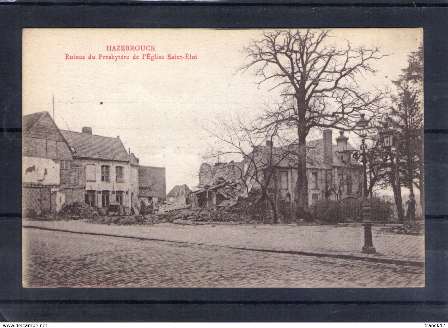 59. Hazebrouck. Ruines Du Presbytère De L'église Saint éloi. Bon De Souscription - Hazebrouck