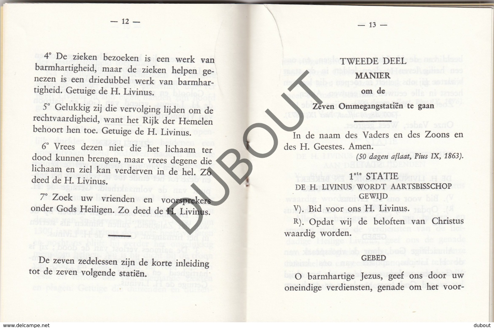 ELVERDINGE/Ieper Heilige Livinus Heruitgave Editie Van 1890 (R228) - Oud