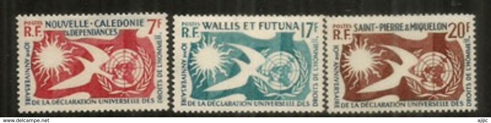 Déclaration Universelle Des Droits De L'Homme 1948, émission Conjointe N.Calédonie,St Pierre Miquelon, îles Wallis.** - Emissions Communes