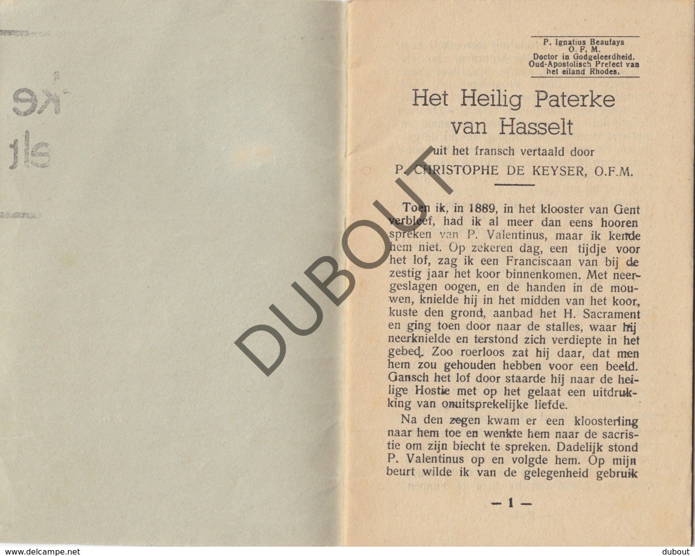 HASSELT Heilig Paterke 1939 (R220) - Oud