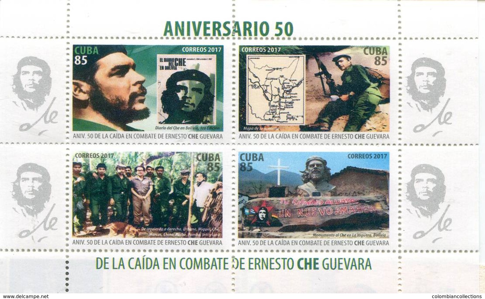 Lote CU2017-10P, Cuba, 2017, Pliego, Sheet, Aniversario 50 De La Caida En Combate De Ernesto Che Guevara - Otros & Sin Clasificación