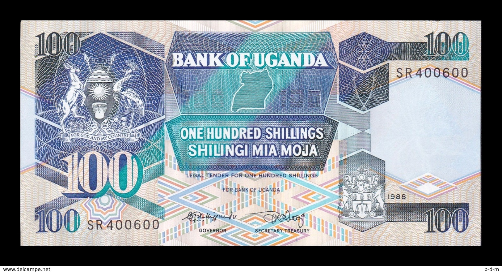 Uganda 100 Shillings 1988 Pick 31b SC UNC - Oeganda