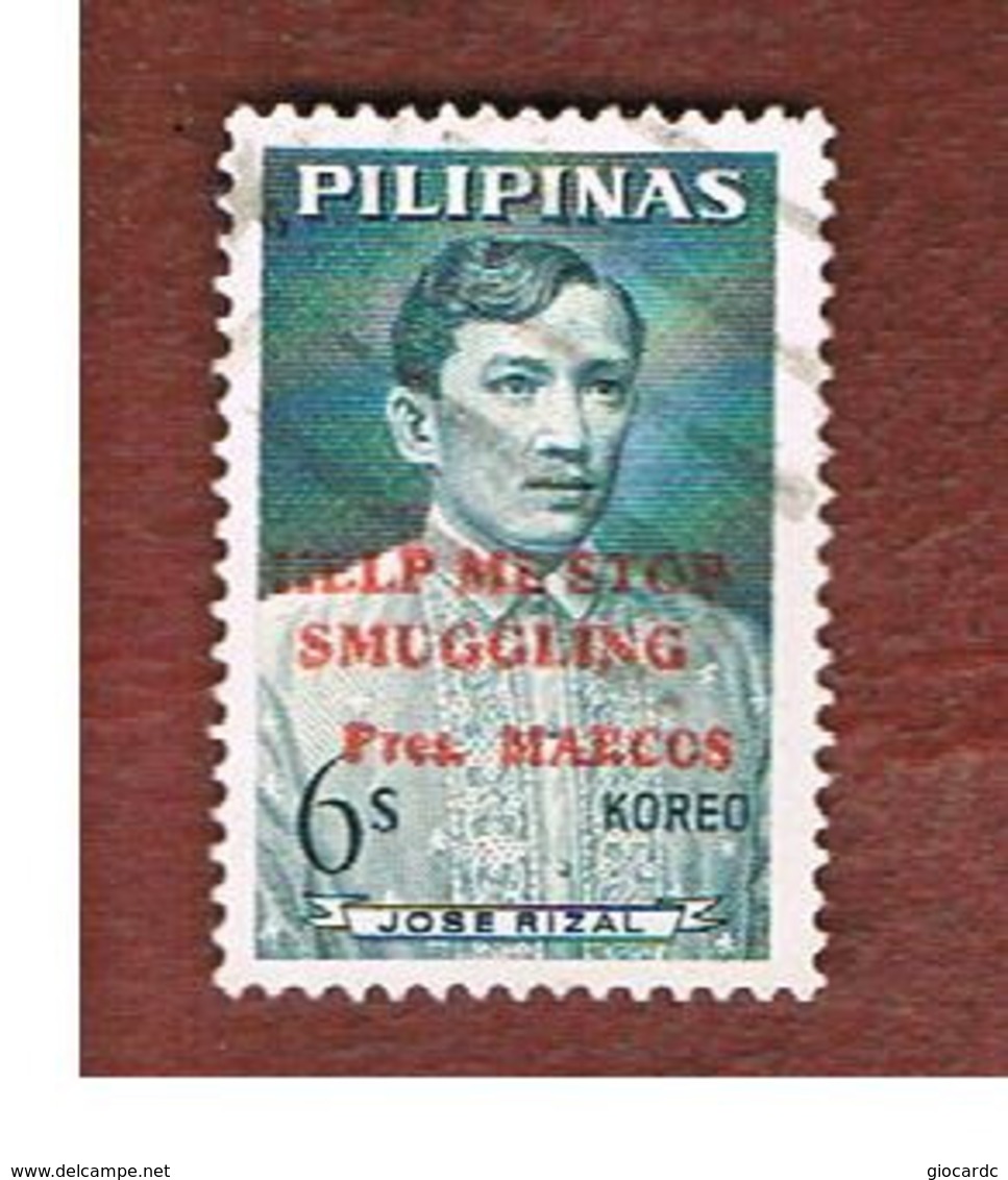 FILIPPINE (PHILIPPINES) - SG 1017 -  1966  CAMPAIGN AGAINST SMUGGLING  (OVERPRINTED)  - USED ° - Filippine