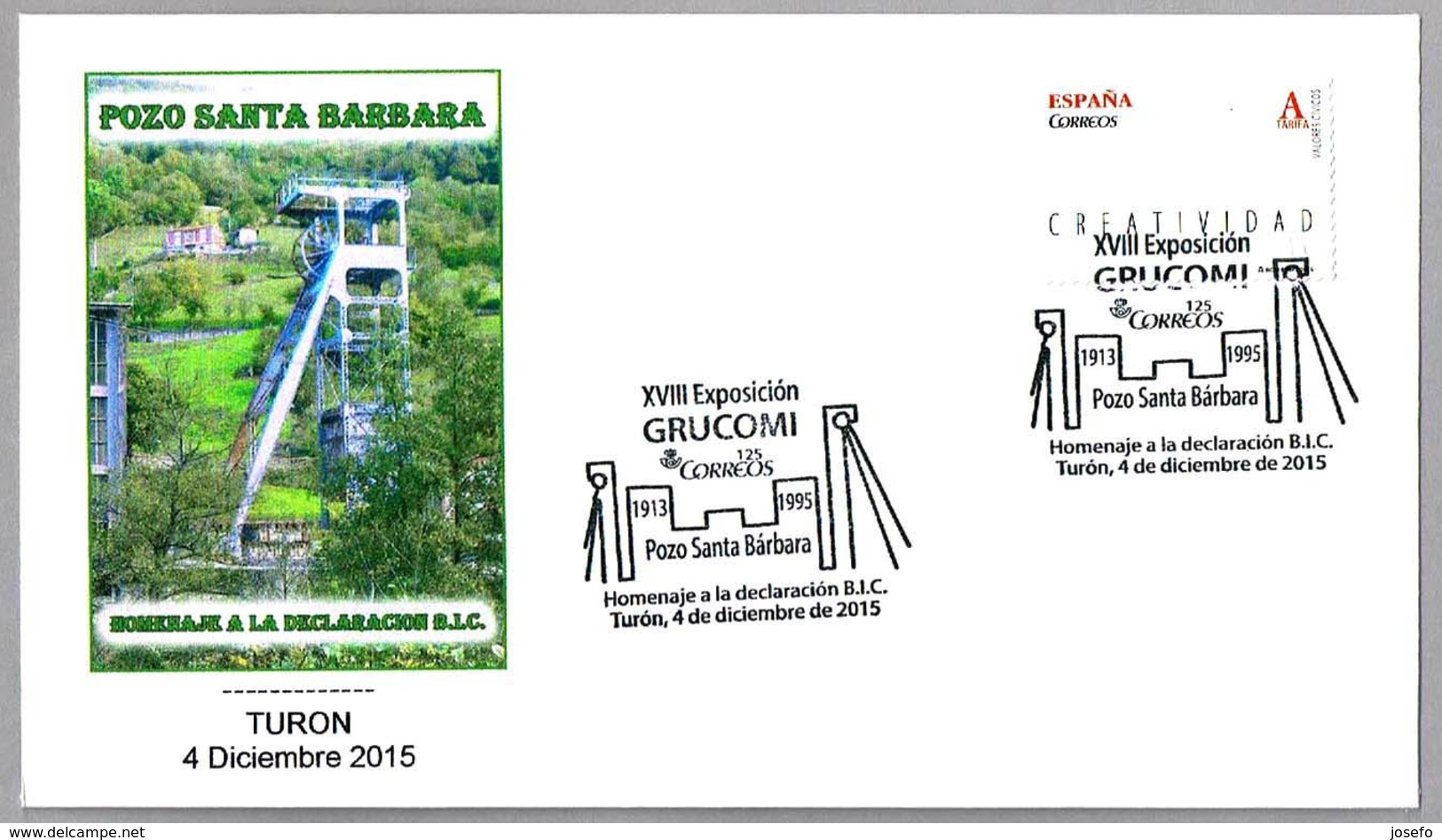 POZO SANTA BARBARA - Homenaje A La Declaracion B.I.C. - Castillete - Headframe. Turon, Asturias, 2015 - Minerales