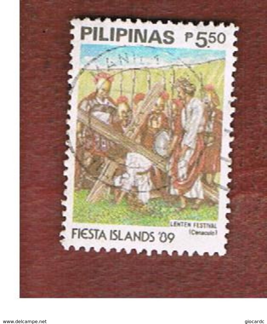 FILIPPINE (PHILIPPINES) - SG 2155 -  1989  "FIESTA ISLANDS '89": CENACULO  - USED ° - Filippine