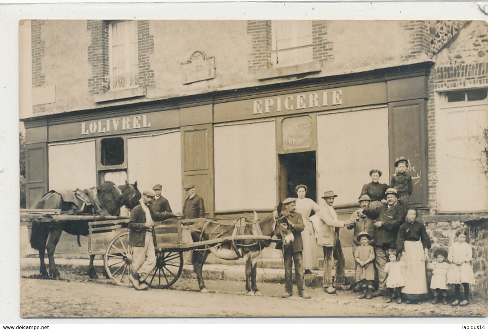 AN 987 /  CARTE PHOTO   NON SITUEE   EPICERIE LOLIVREL - A Identifier