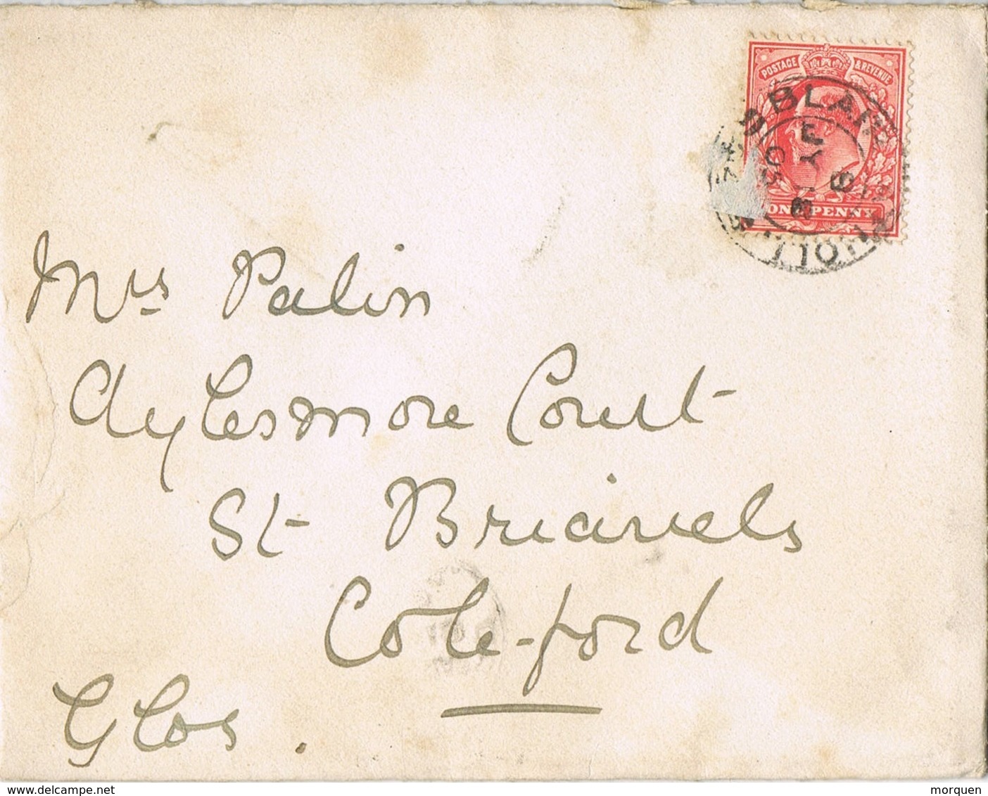 33974. Carta BLAIR ATHOLL (Scotland) 1905 To Coleford - Cartas & Documentos