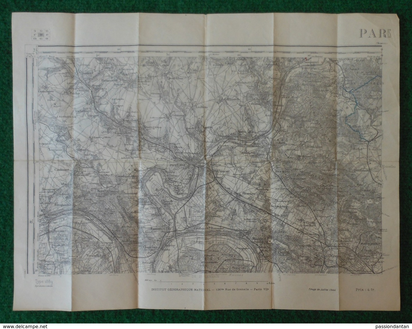 Carte Géographique De Type 1889 - Le Perchay - Mours - Nointel - Chapet - Montmorency Et Environs - Geographical Maps