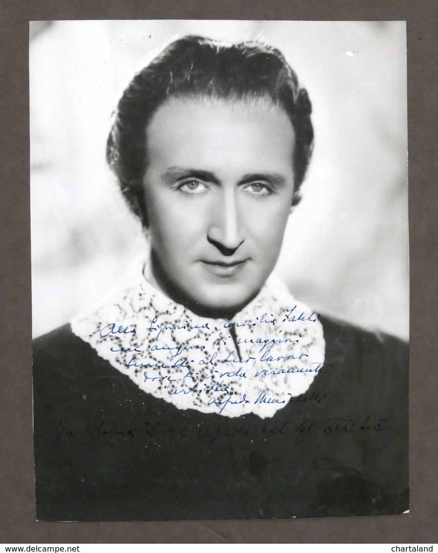 Cinema Teatro - Autografo E Dedica Dell'attore Alfredo Menichelli - 1941 - Altri & Non Classificati