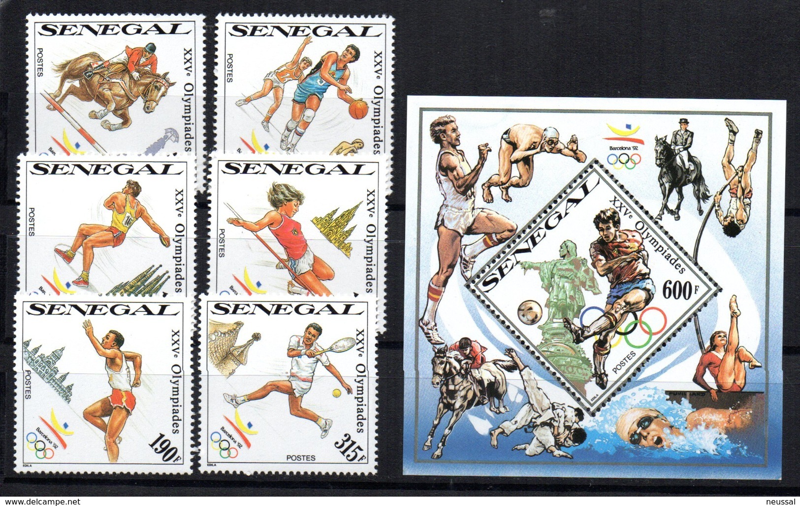 Serie Nº 815/20 + Hb 33 Senegal - Verano 1992: Barcelona