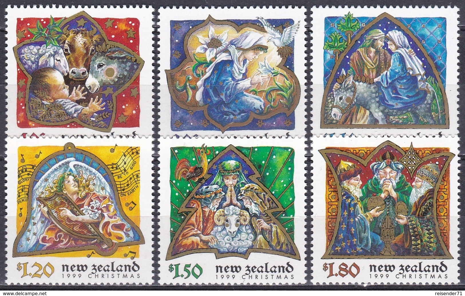 Neuseeland New Zealand 1999 Religion Christentum Weihnachten Christmas Geben Giving Gott God, Mi. 1793-8 ** - Ungebraucht