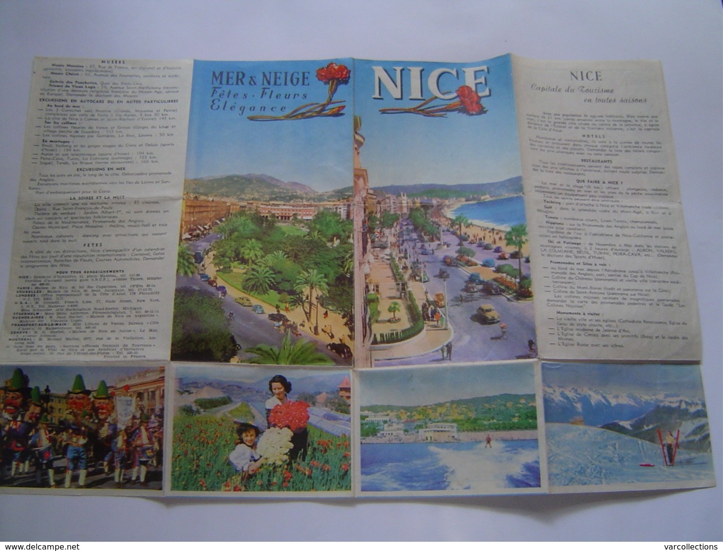 PUBLICITE 1960 : DEPLIANT TOURISME PROVENCE COTE D' AZUR / NICE - Dépliants Touristiques