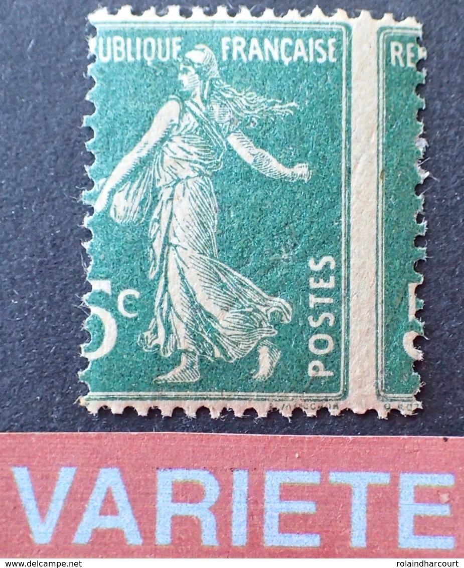 R1615/1158 - 1907 - TYPE SEMEUSE - N°137 (I) NEUF* (quasi NEUF**) - VARIETE ➤➤➤ Piquage à Cheval - Ungebraucht