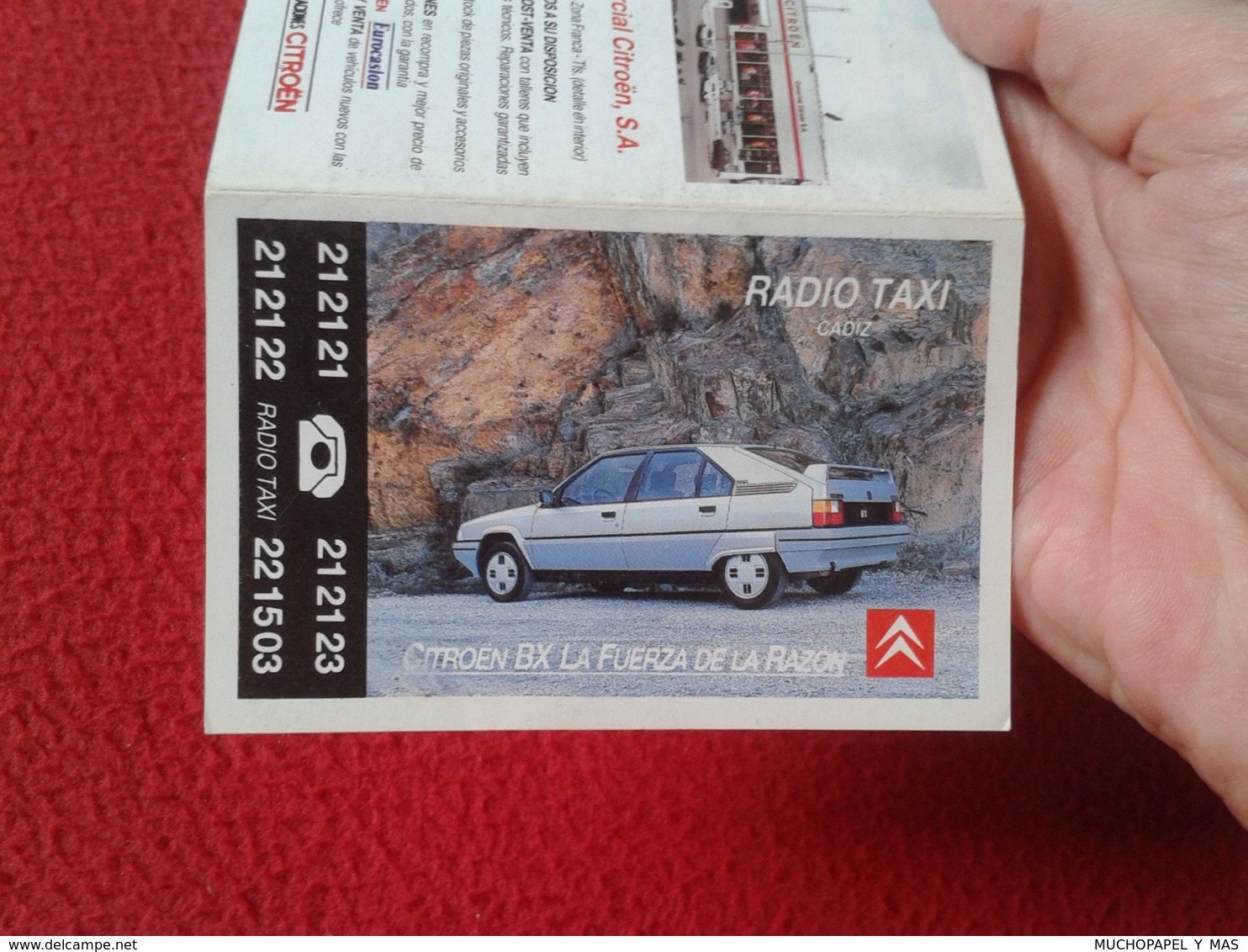 SPAIN ESPAGNE ANTIGUO CALENDARIO 1989 TRÍPTICO CITROEN AX COCHE CAR AUTOMÓVIL AUTO CITROËN BX VOITURE PEQUEÑO BUDA C-15 - Tamaño Pequeño : 1981-90