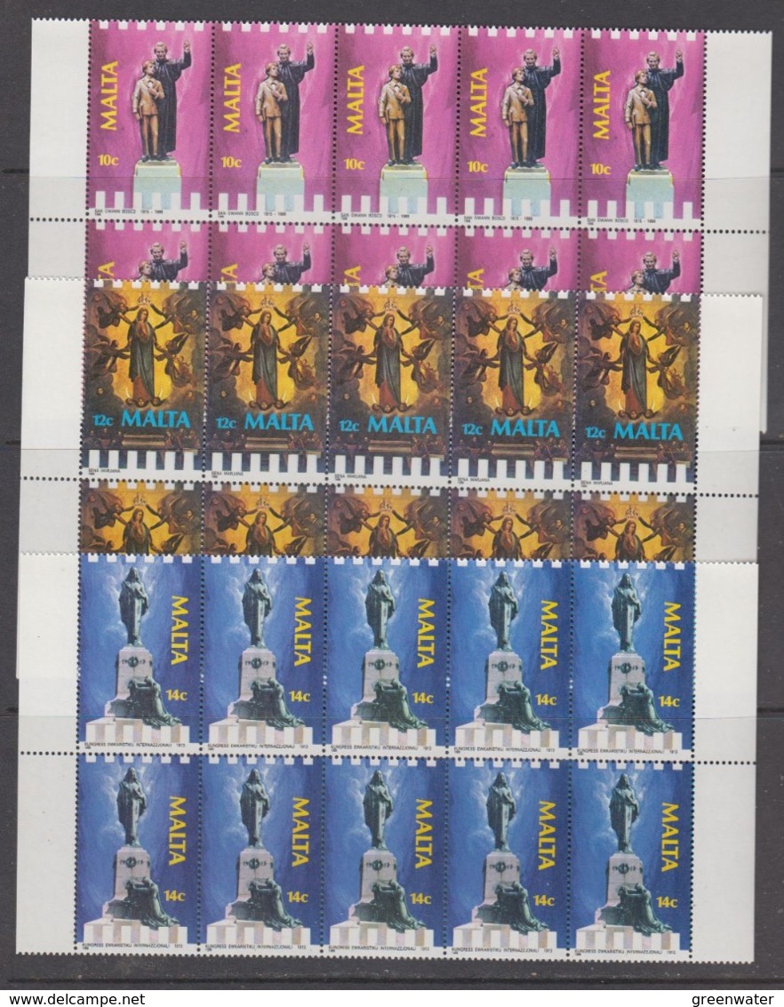 Malta 1988 Religious Jubilees 3v (10x) ** Mnh (44760) - Malta