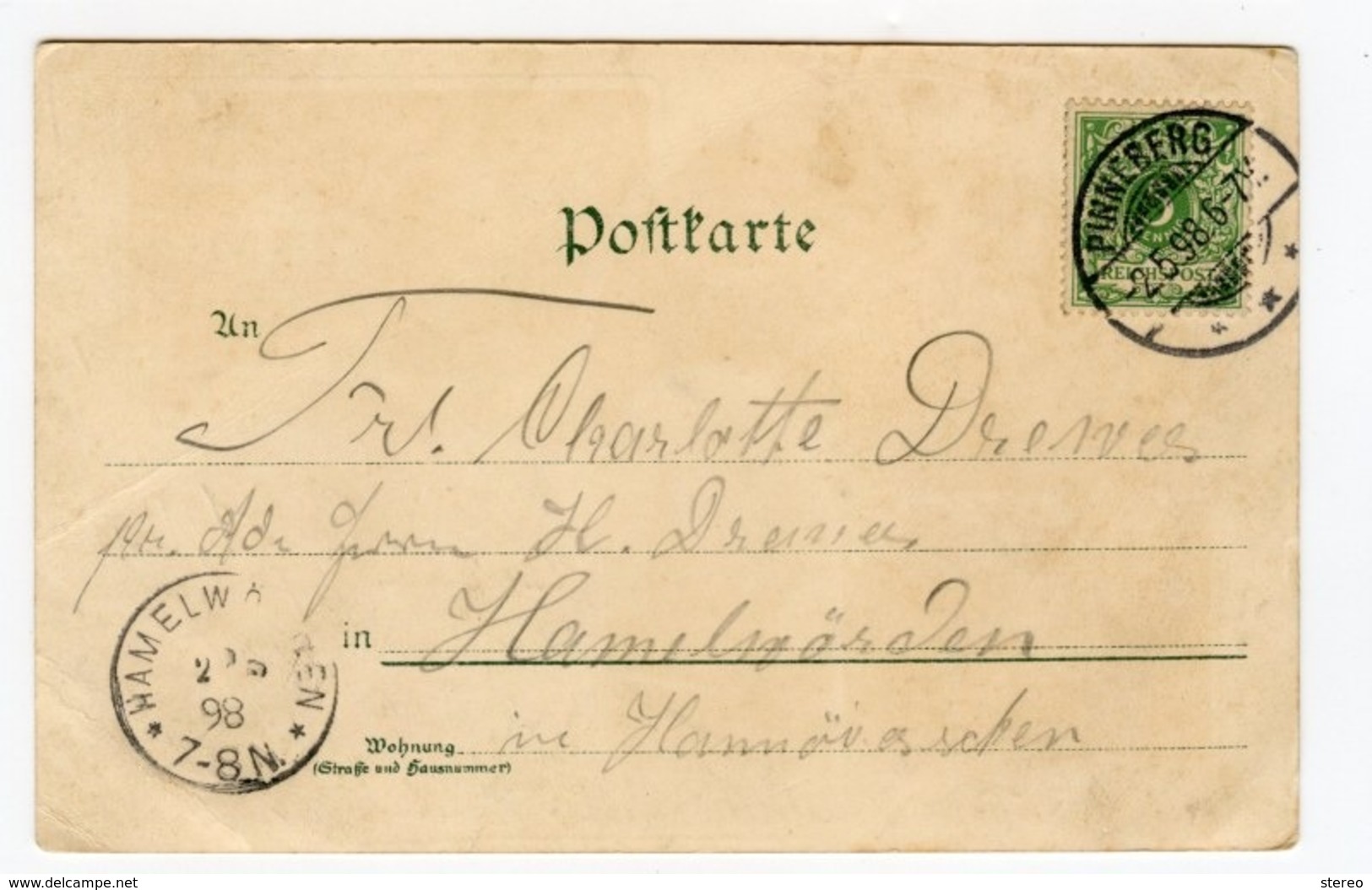 Pinneberg Postcard Germany Litho Gruss 1898 - Pinneberg