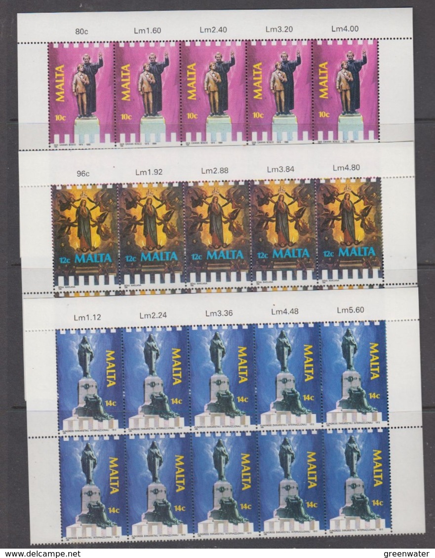 Malta 1988 Religious Jubilees 3v (10x) ** Mnh (44761) - Malta