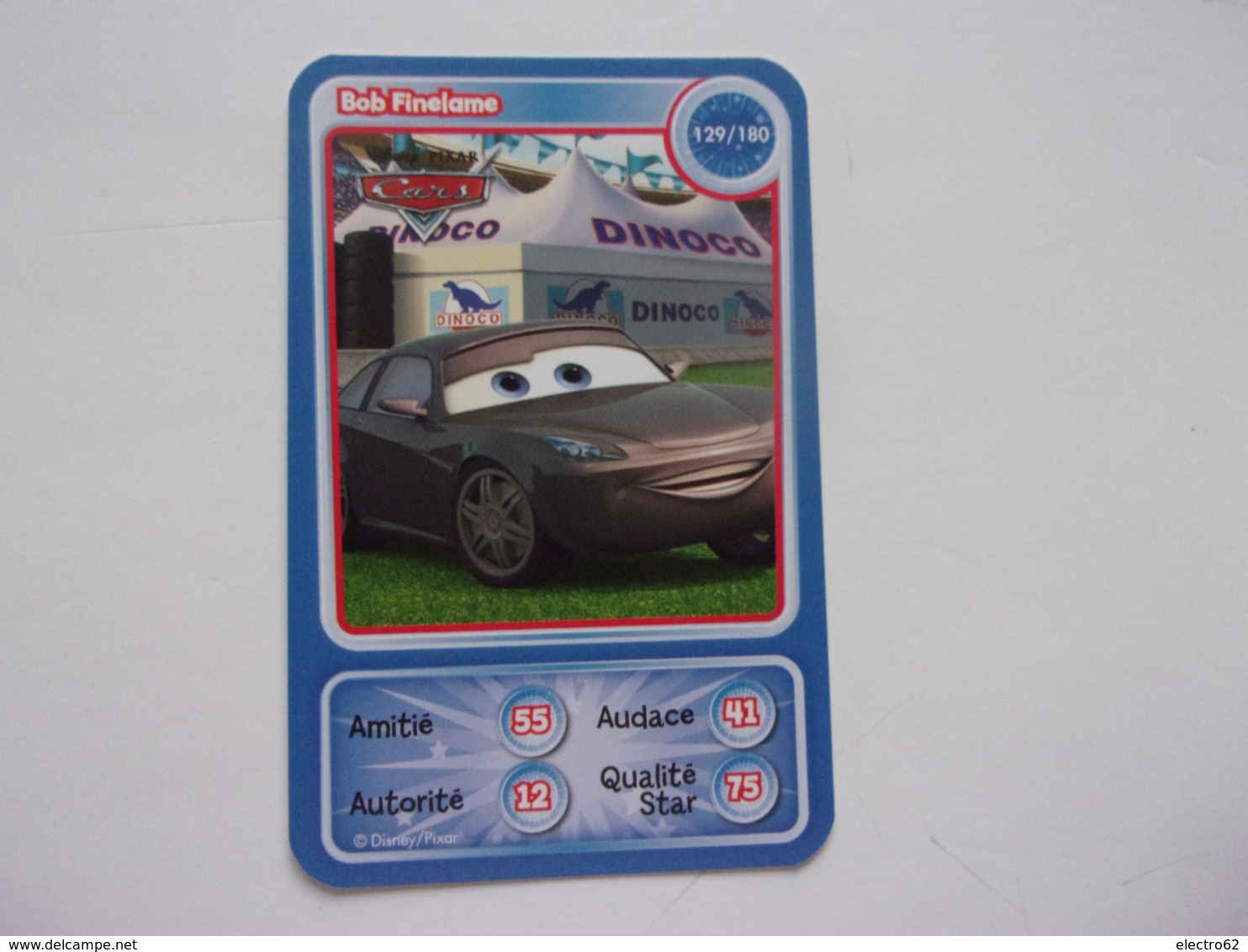 Carte Disney AUCHAN  Cars Bob Finelame Auto Carro Car Voiture - Autres & Non Classés