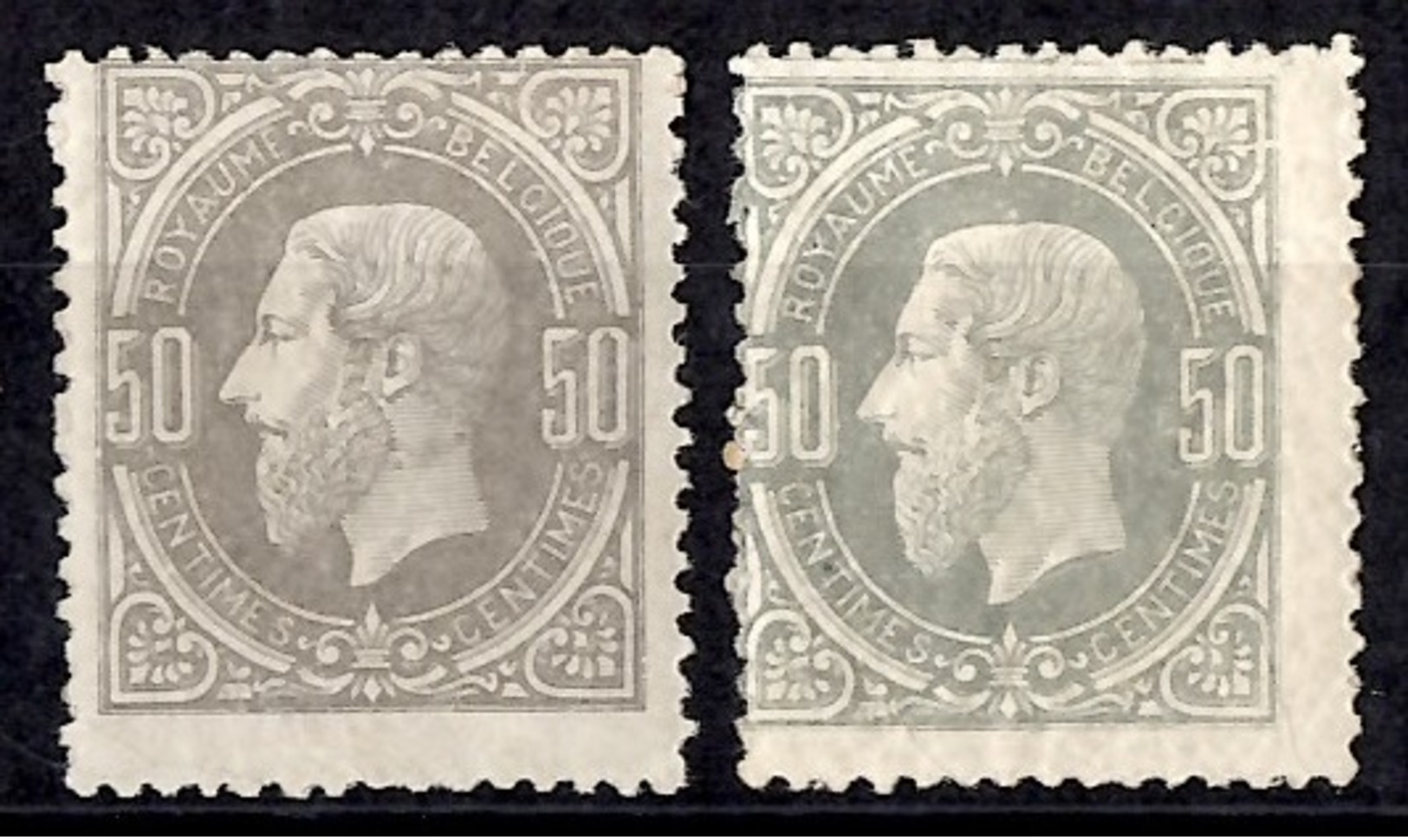 Belgique YT N° 35 Deux Timbres Neufs *. Gomme D'origine. B/TB. A Saisir! - 1869-1888 Lion Couché (Liegender Löwe)