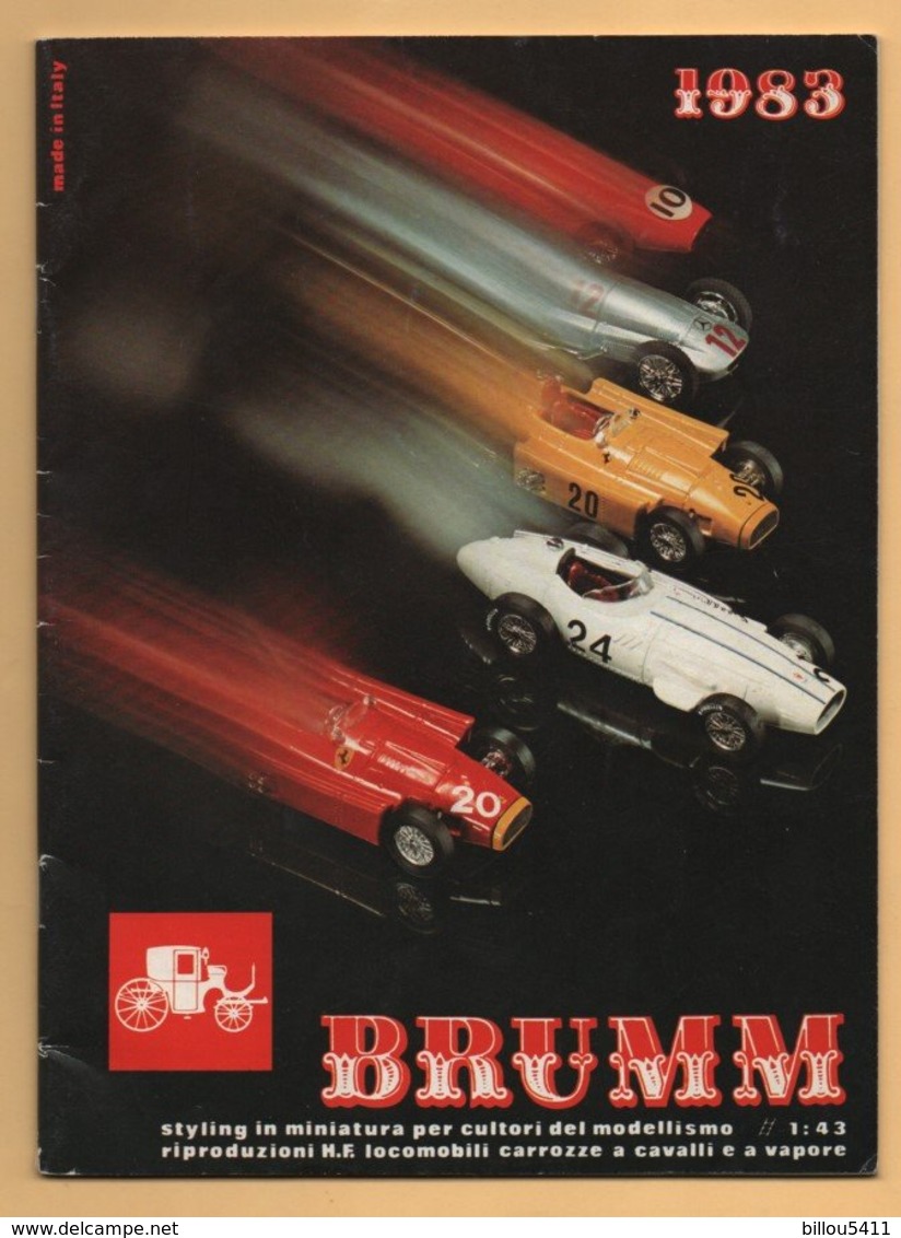 Catalogue BRUMM 1983 :Fiat ; Ferrari ; Lancia ; Alfa Romeo ; Jaguar ; Porsche ; Diligence  ; Etc - Catalogues & Prospectus