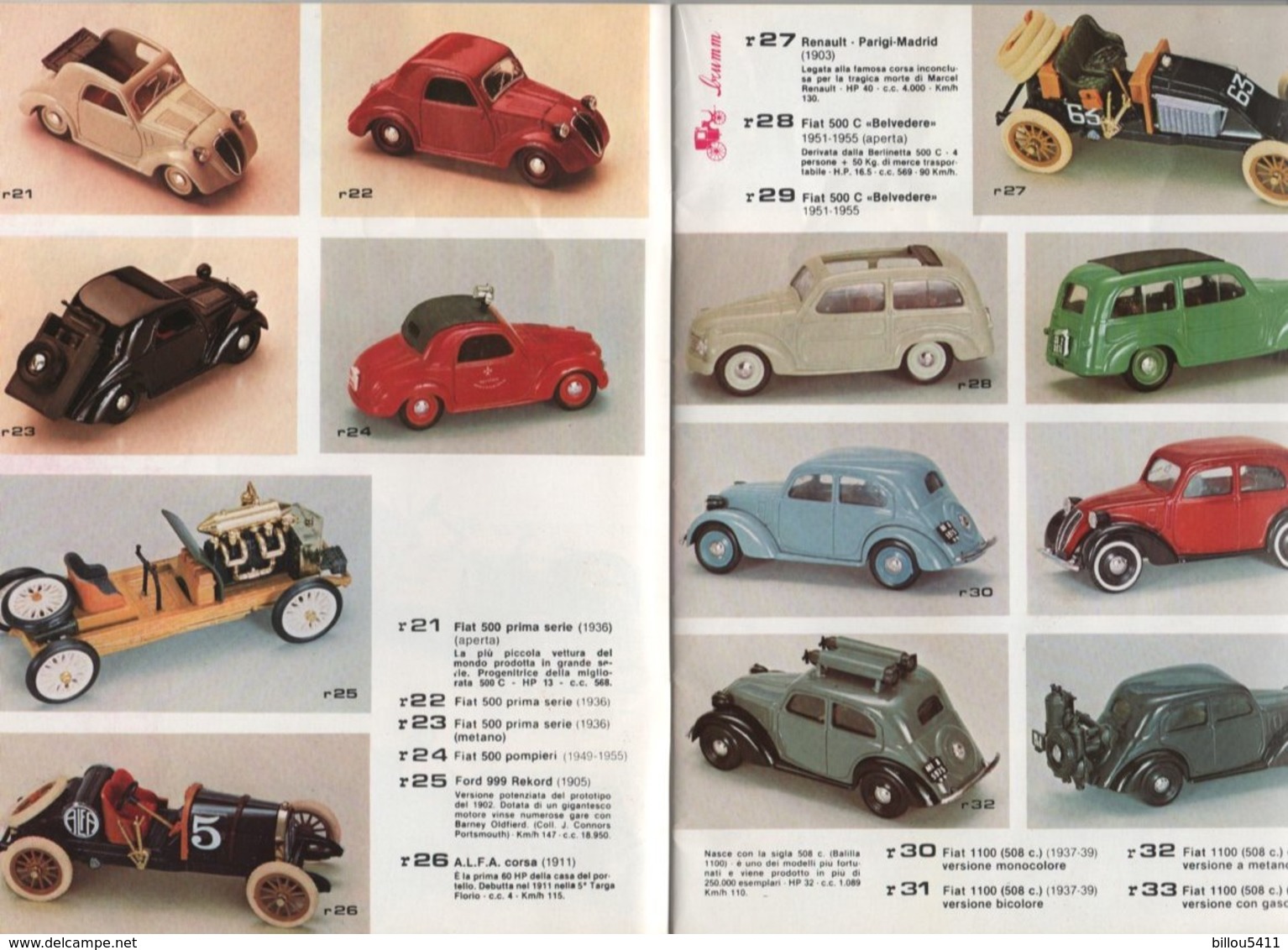 Catalogue BRUMM 1983 :Fiat ; Ferrari ; Lancia ; Alfa Romeo ; Jaguar ; Porsche ; Diligence  ; Etc - Catalogues & Prospectus