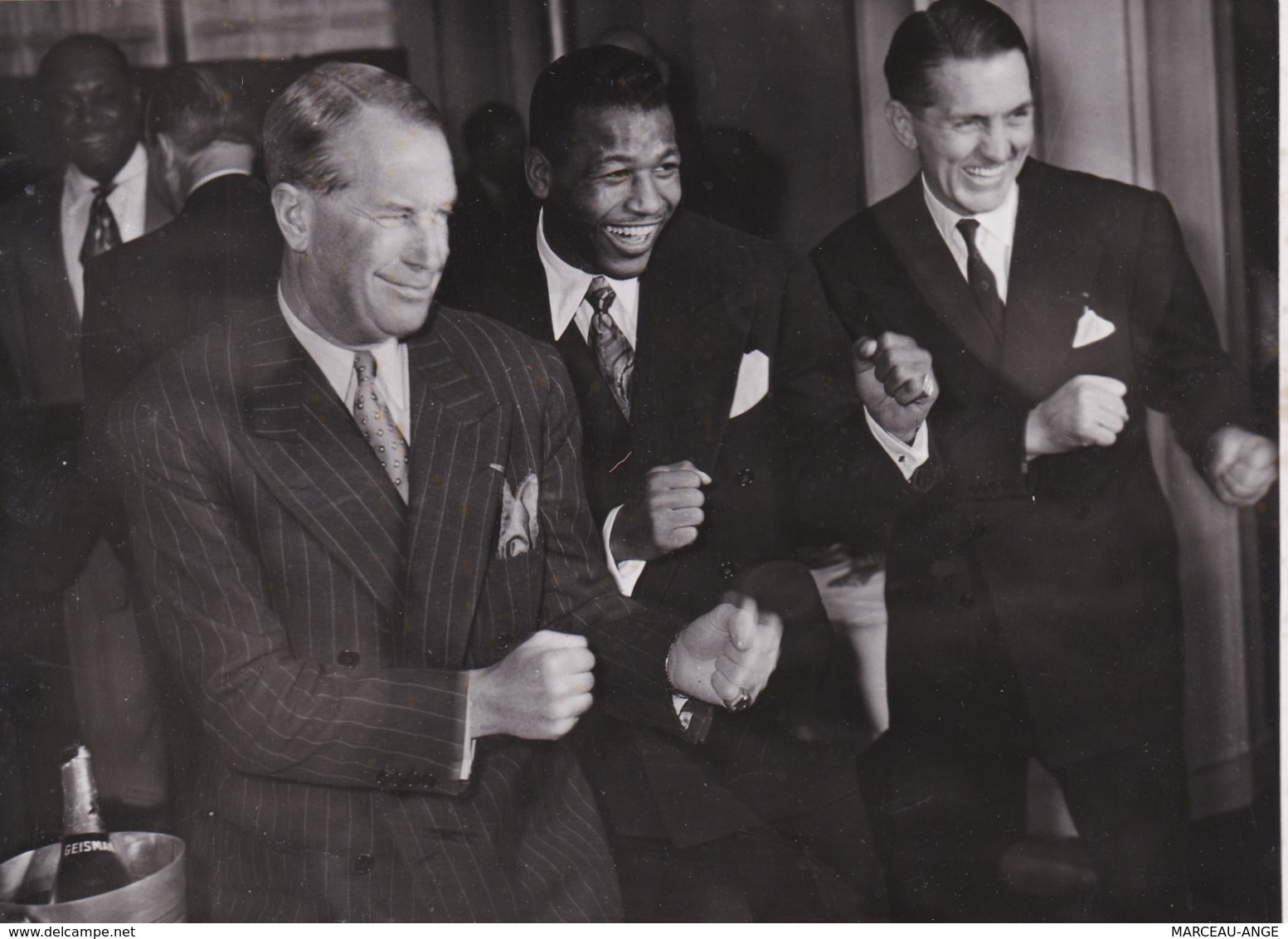 BOXE ,photo De MAURICE CHEVALIER AVEC 2 BOXEUR,surement En Amérique (peut-etre Pas) - Sports