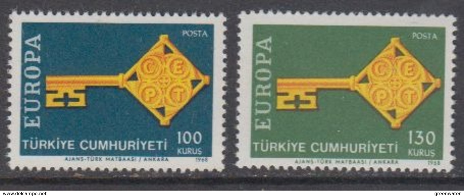 Europa Cept 1968 Turkey 2v ** Mnh (44762) - 1968