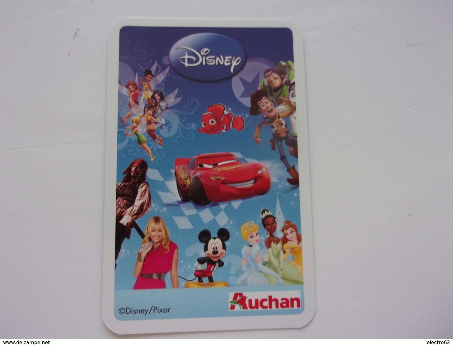 Carte Disney AUCHAN  Jaq & Gus Princesse - Autres & Non Classés