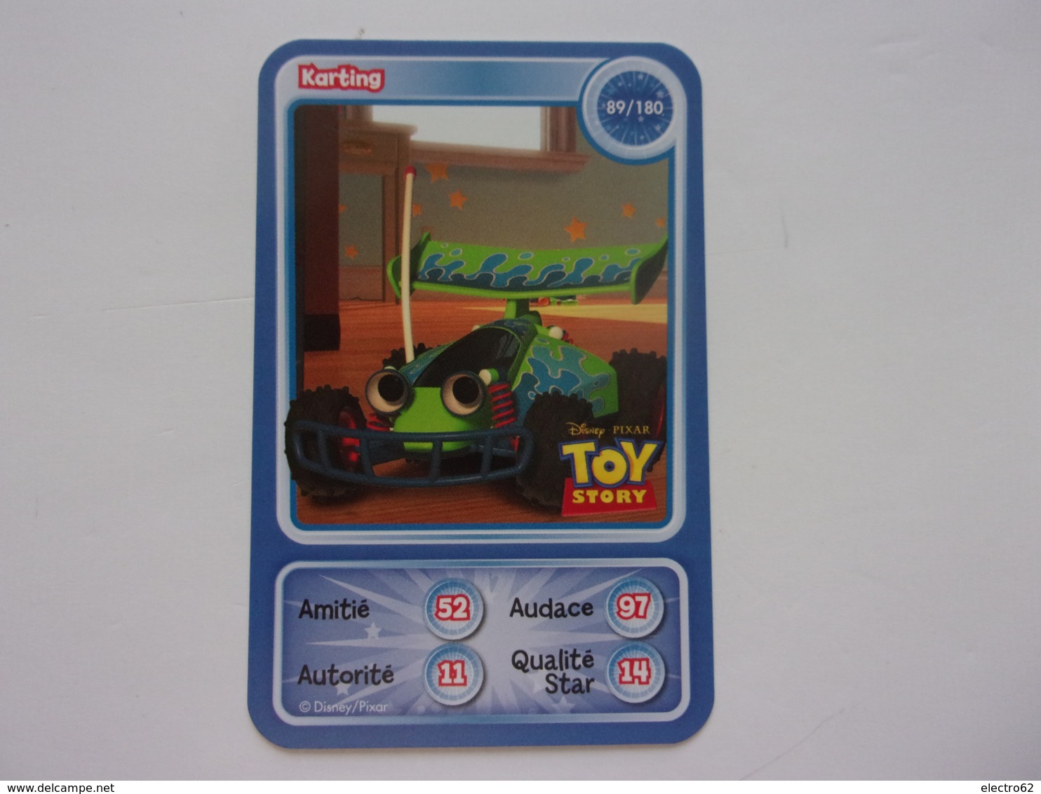 Carte Disney AUCHAN  Karting TOY STORY Car Auto Carro Voiture - Autres & Non Classés