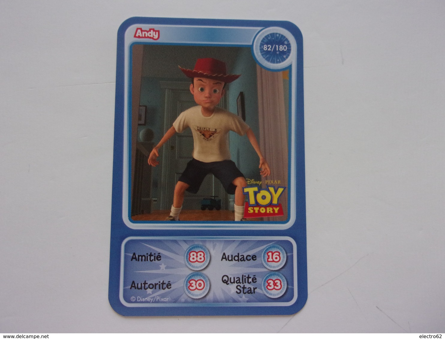 Carte Disney AUCHAN  Andy TOY STORY - Autres & Non Classés