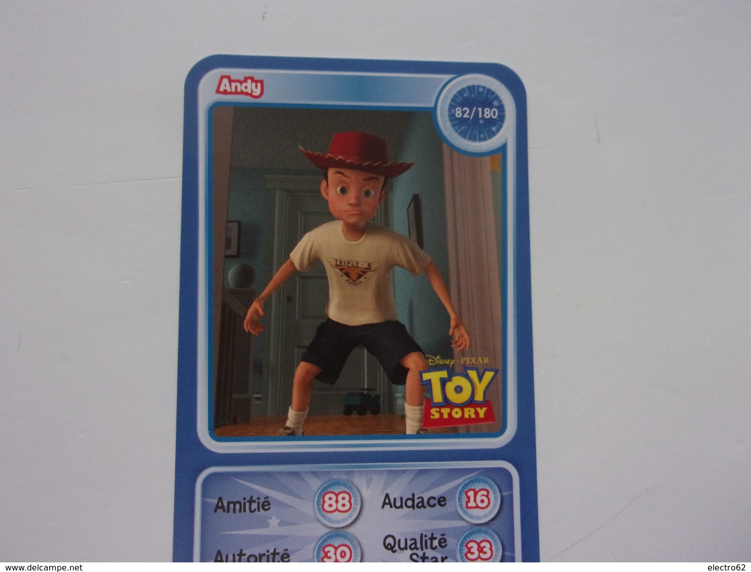 Carte Disney AUCHAN  Andy TOY STORY - Autres & Non Classés