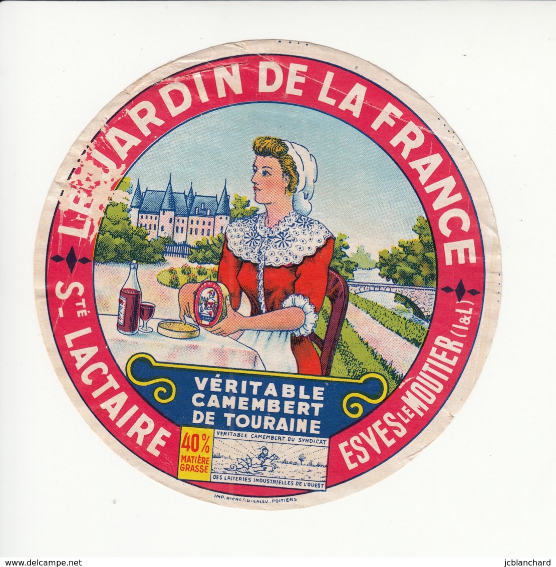 Etiquette De Fromage Camembert - Jardin De La France - Esves Le Moutier - Indre Et Loire. - Fromage