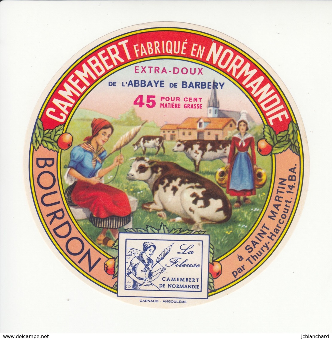 Etiquette De Fromage Camembert - Bourdon - Saint Martin - Calvados. - Fromage