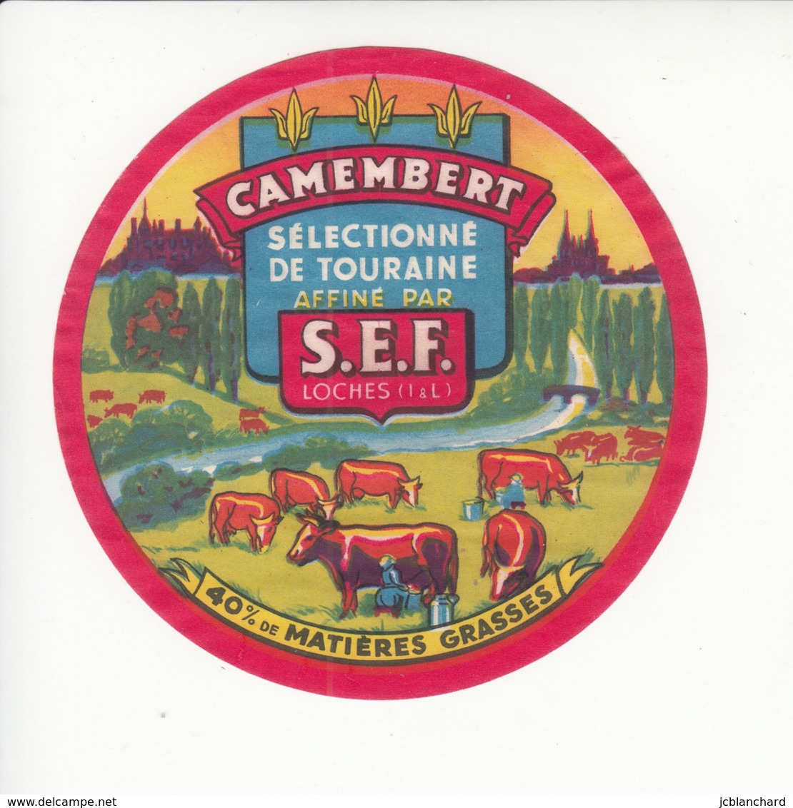 Etiquette De Fromage Camembert - Loches - Indre Et Loire. - Fromage
