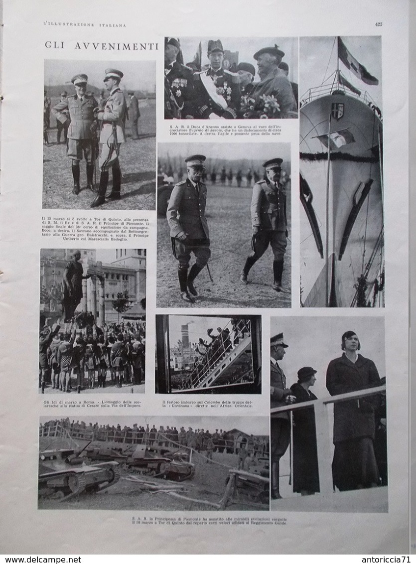 L'Illustrazione Italiana 24 Marzo 1935 Hitler Fasci Venizelos Vaticano Lumiere - Altri & Non Classificati