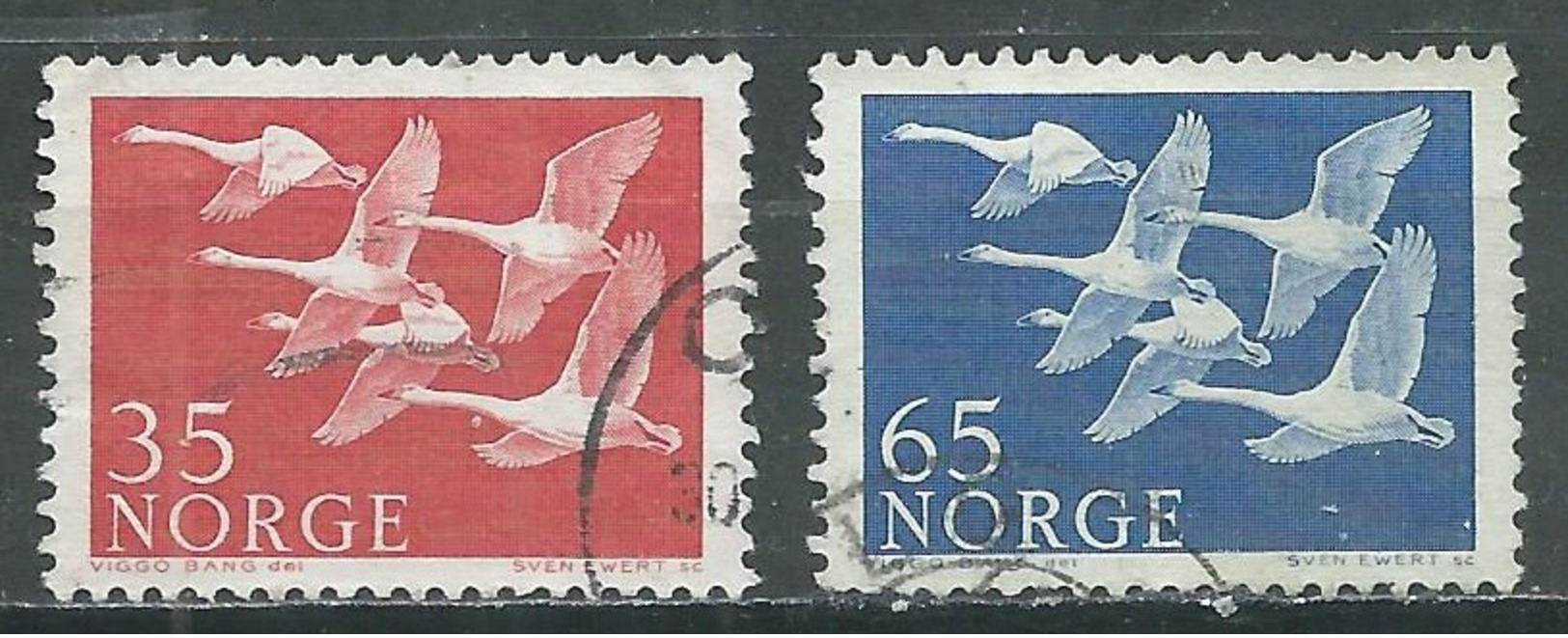 Norvège YT N°371/372 Norden 1956 Oblitéré ° - Used Stamps