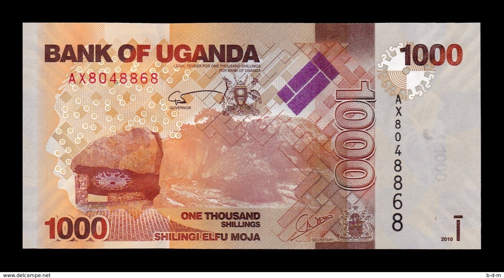 Uganda 1000 Shillings Antelopes 2010 Pick 49a SC UNC - Uganda