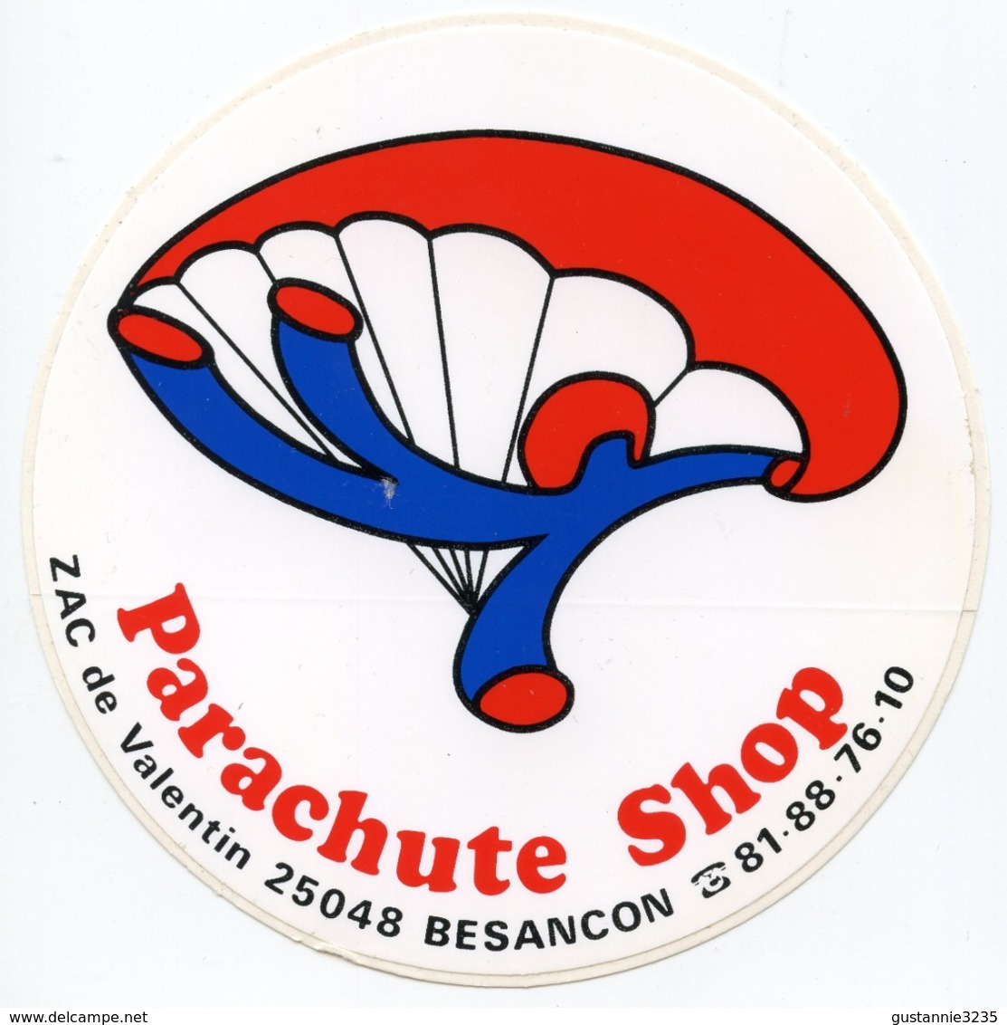 AUTOCOLLANT PARACHUTE SHOP 25048 BESANCON - Stickers