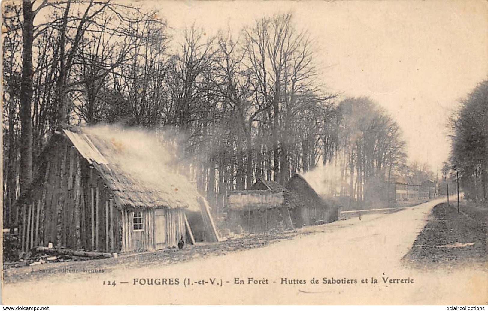 Thème.  Métiers Divers: Bois    35     Fougères   Hutte Des Sabotiers.      (Voir Scan) - Sonstige & Ohne Zuordnung