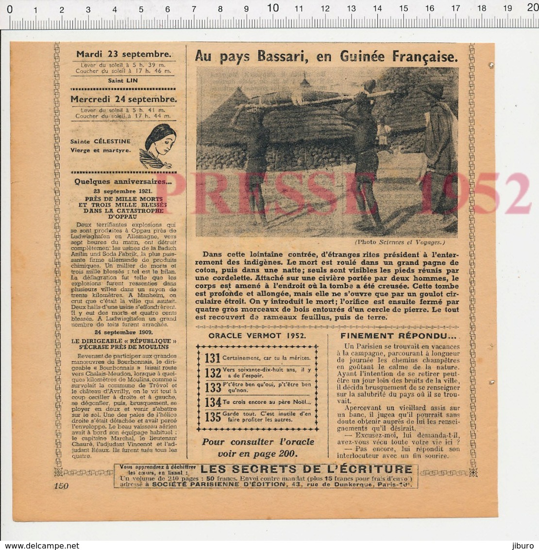 2 Scans Presse 1952 Marie Ier Roi Des Sédangs Mayréna En Indochine + Enterrement En Pays Bassari Guinée  226CH12 - Zonder Classificatie