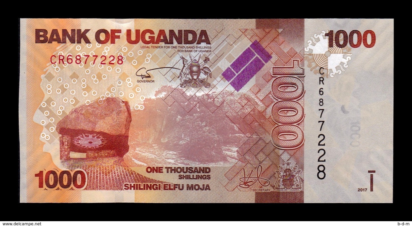 Uganda 1000 Shillings 2017 Pick 49e SC UNC - Uganda