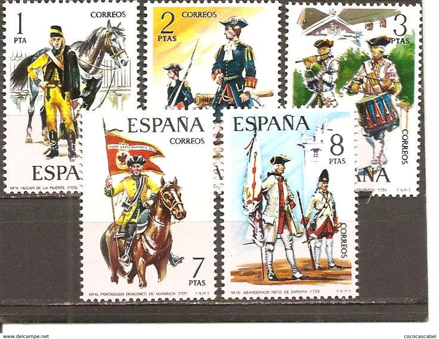 España/Spain-(MH/*) - Edifil  2197-01 - Yvert  1852-56 - Nuevos